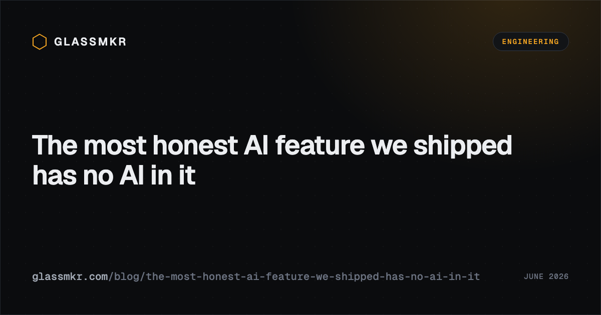 A terminal A/B of two ticket drafts for the same alert: the template returns in 3 milliseconds, names the fault and keeps the remote-hands option; Gemma returns in 22 seconds, opens with a generic 'a likely hardware fault' and drops a line. Shipped: template; Gemma left off behind a flag.